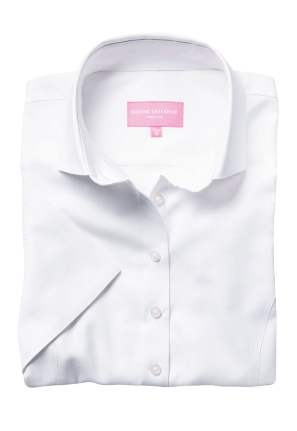 Brook Taverner Victoria Royal Oxford Shirt in White