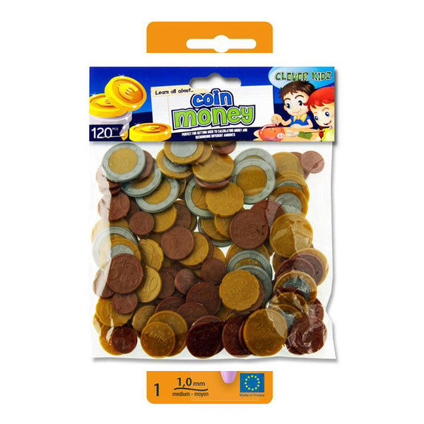 Clever Kidz Pkt.120 Coin Euro Money Set