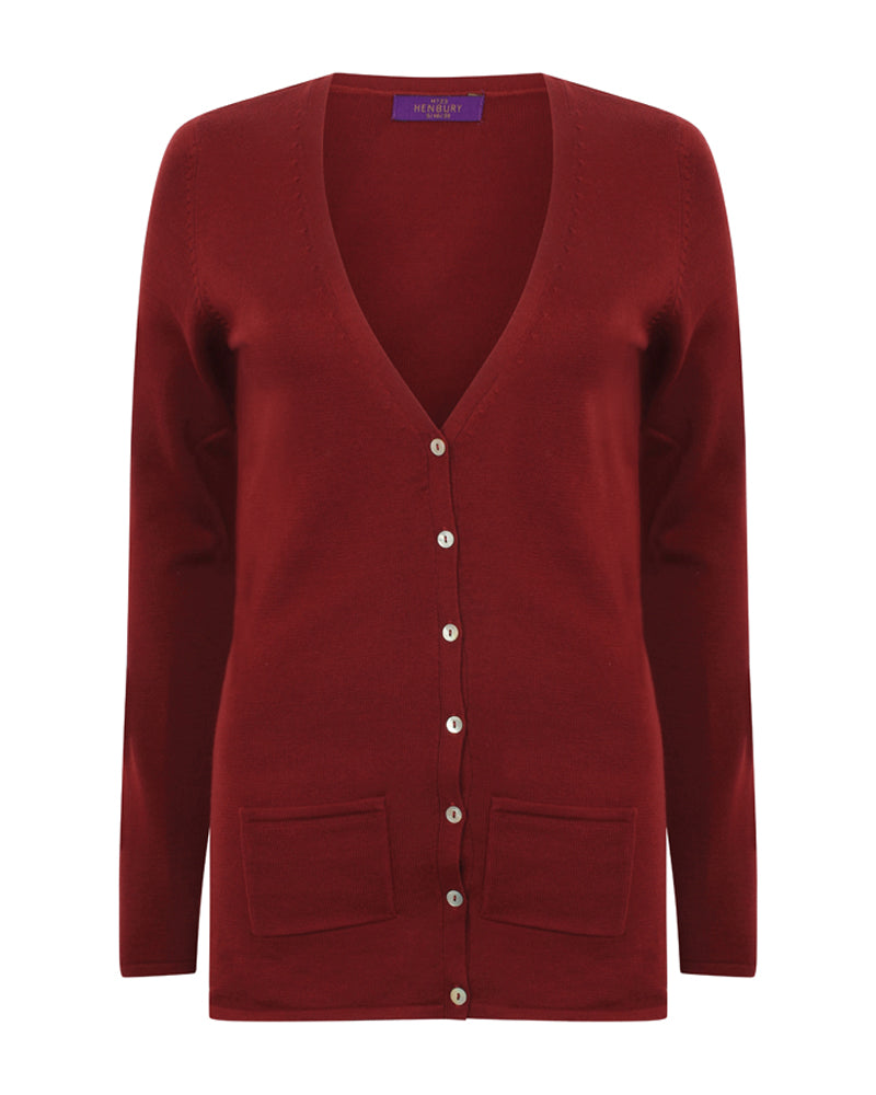 Women's V-Button Cardigan