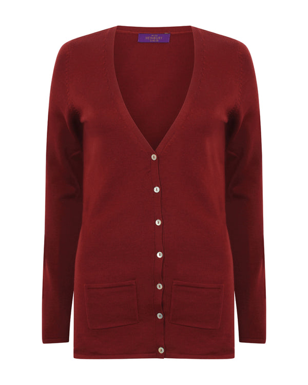 Women's V-Button Cardigan