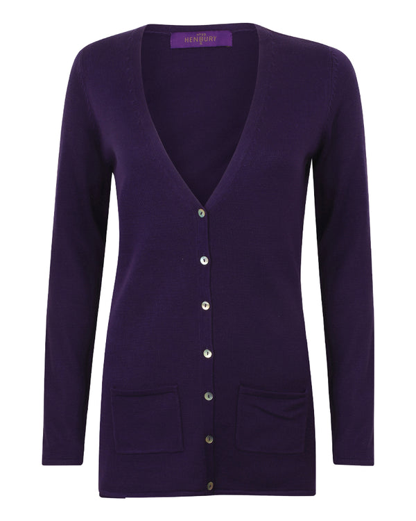 Women's V-Button Cardigan