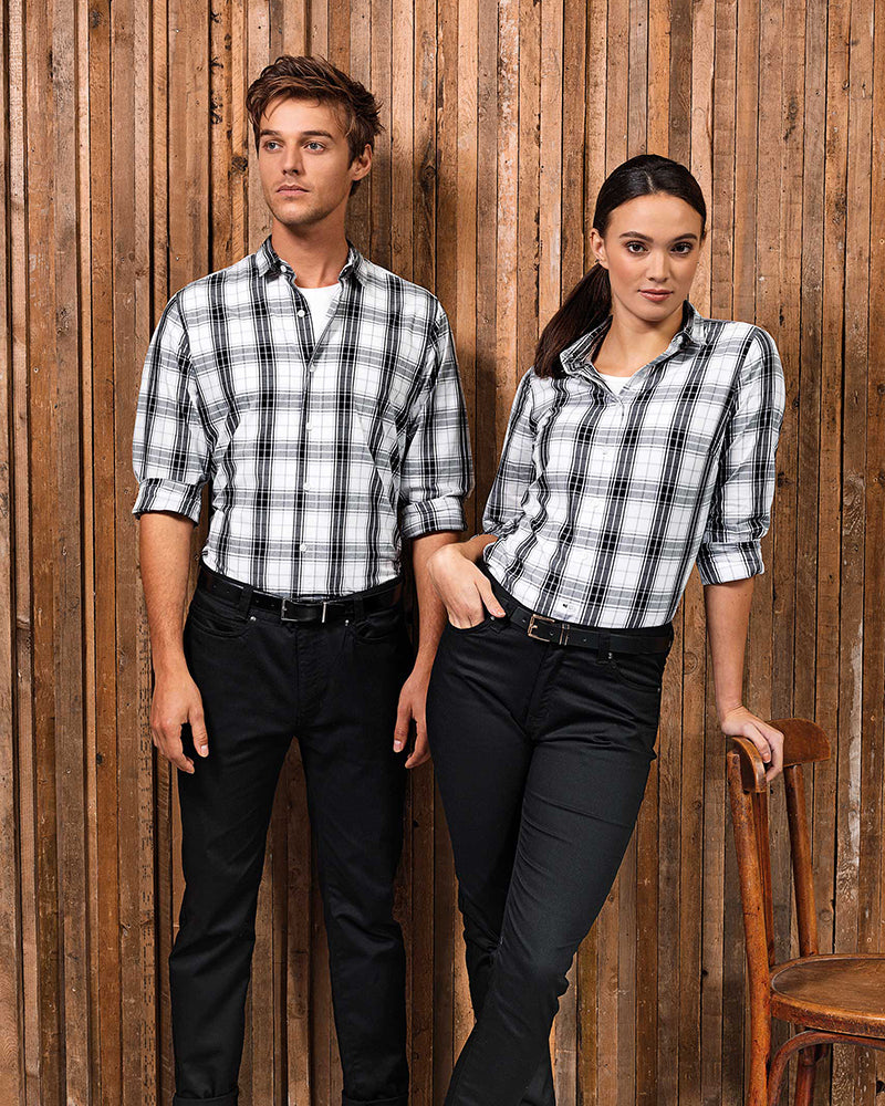 Ladies 'Ginmill' Check Cotton Long Sleeve Shirt