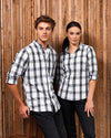 Mens' Ginmill Check Cotton Long Sleeve Shirt
