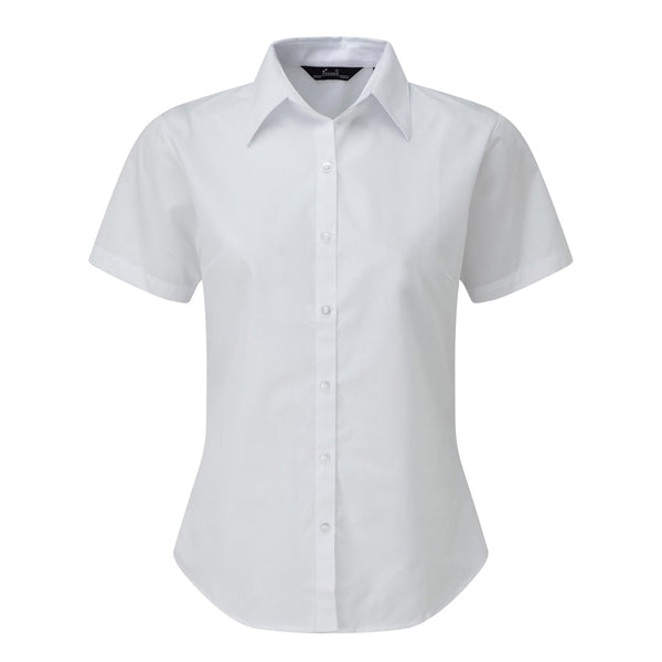 Ladies Short Sleeve Poplin Blouse