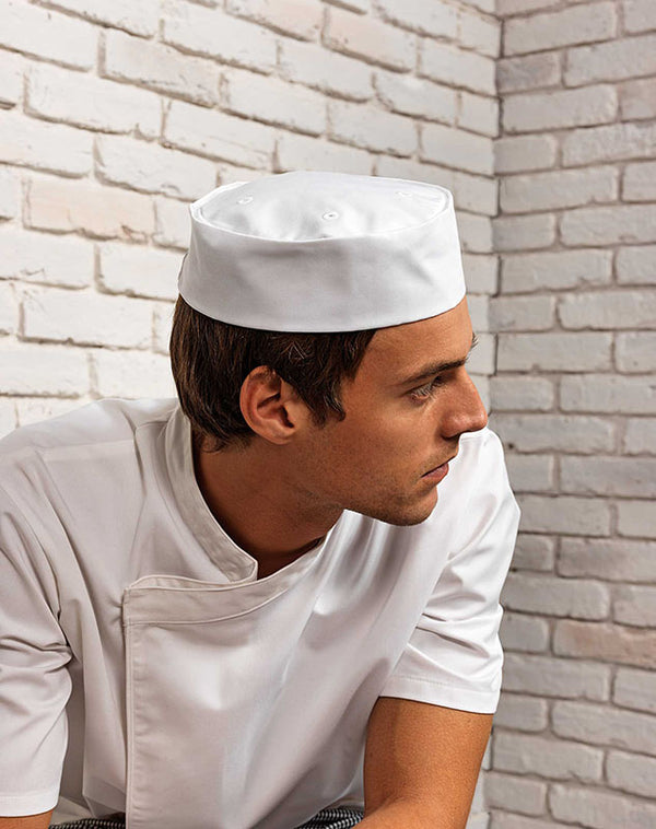 Chef wearing the Turn-up Chef's Hat