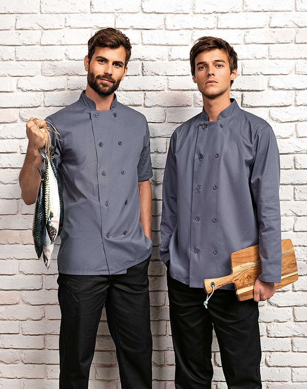 Chef wearing the Long Sleeve Chefs Jacket