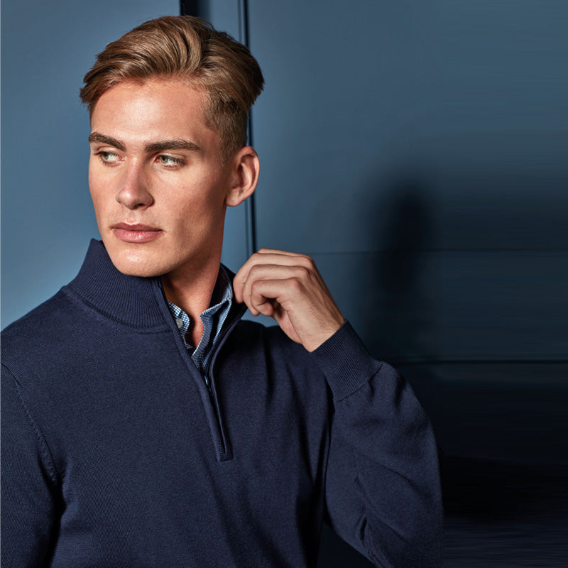 Men's ¼ zip Knitted Sweater