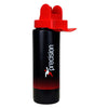 A picture of the Precision Hygiene Water Bottle Black/Red in colour