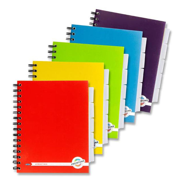 Premtone A5 250pg Subject Project Book 5 Asst.
