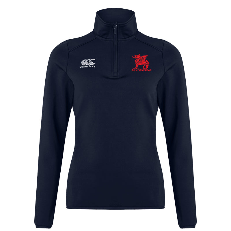Wesley College Girls Canterbury Navy 1/4 Zip Midlayer