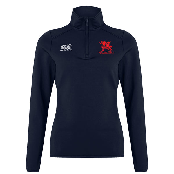 Wesley College Girls Canterbury Navy 1/4 Zip Midlayer
