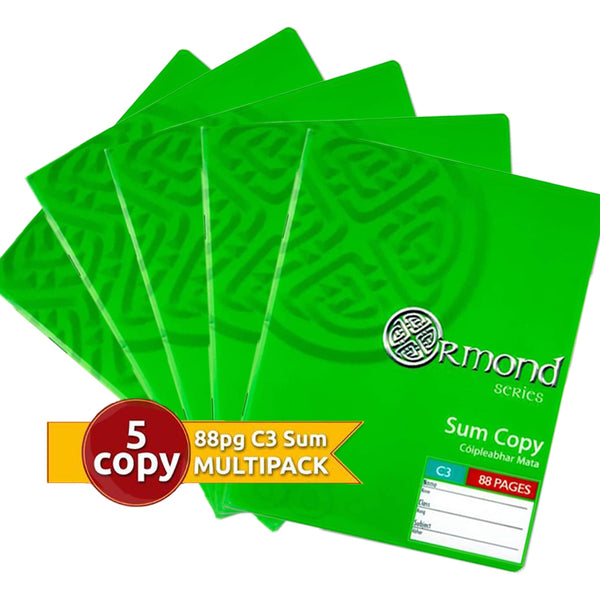 Ormond' 88 Page C3 Sum Copy Book (5 Pack)