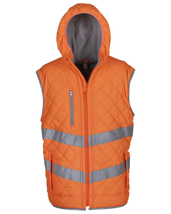 Hi-vis Kensington Hooded Gilet (Asstd. Colours)