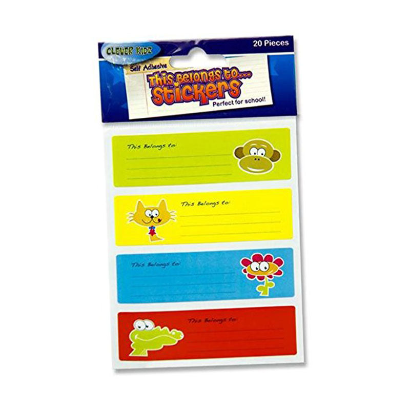 Clever Kidz 'This Belongs To' stickers