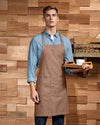 A lifeshot of Cotton Denim Bib Apron Fairtrade & Organic Certified