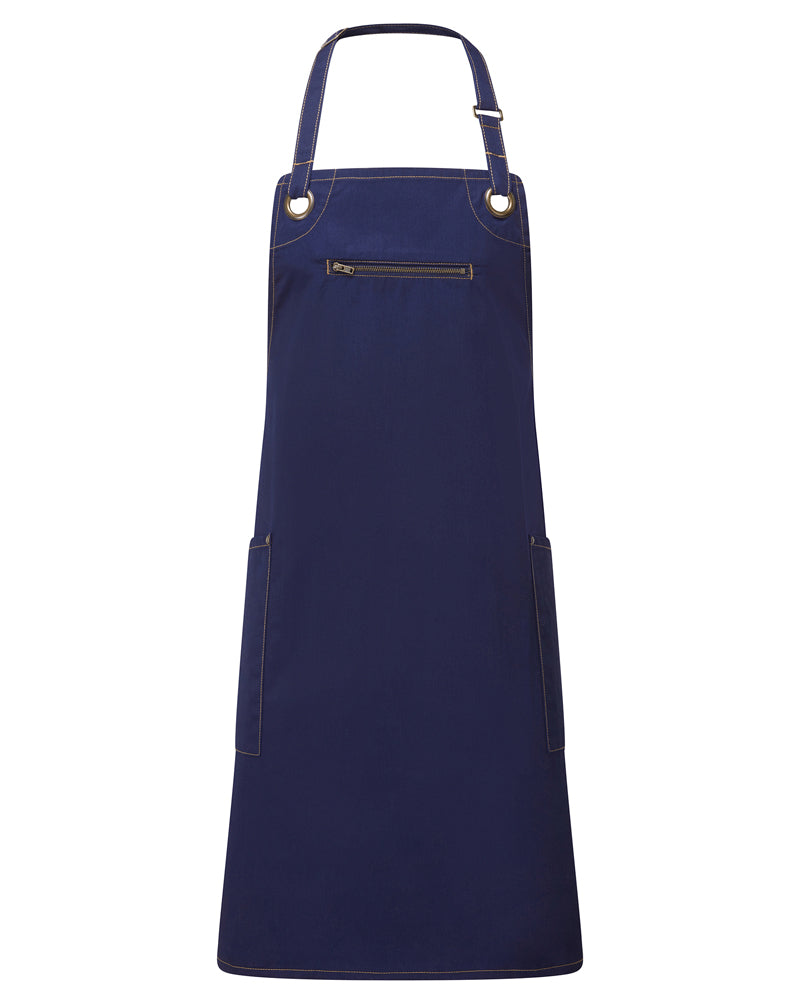 Barley' Contrast Stitch Sustainable Bib Apron