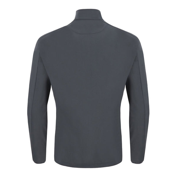 A photo of the Celbridge Tennis Club 'Raijin' Full Zip in colour Anthracite/Neon Sky with club crest on left chest. Back View