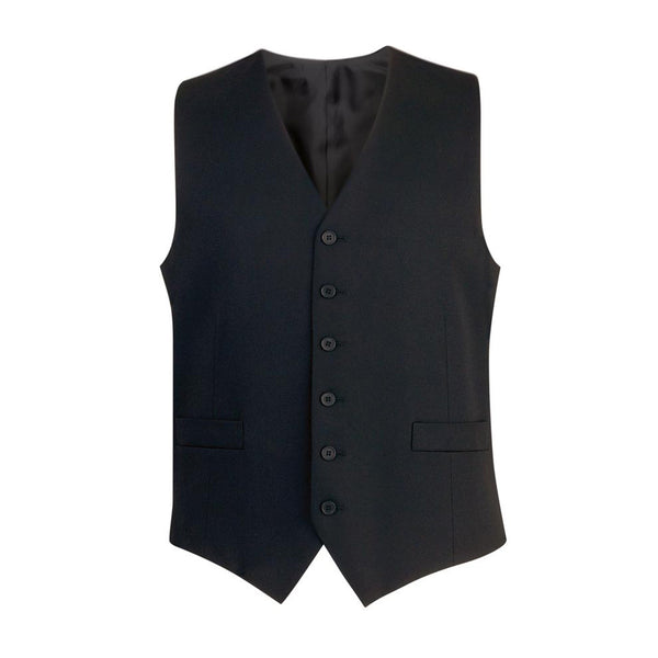 Photo of Brook Taverner Gamma Mens Waistcoat in Black, front view