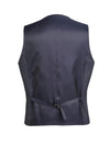 Brook Taverner 'Emilio' waistcoat in Navy/Check viewed from back