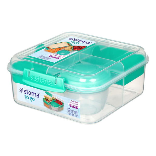 A photo of the Sistema Bento Cube to Go w. Yogurt Pot 1.25L