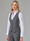 Model wearing Brook Taverner Scapoli Ladies Waistcoat in Light Grey