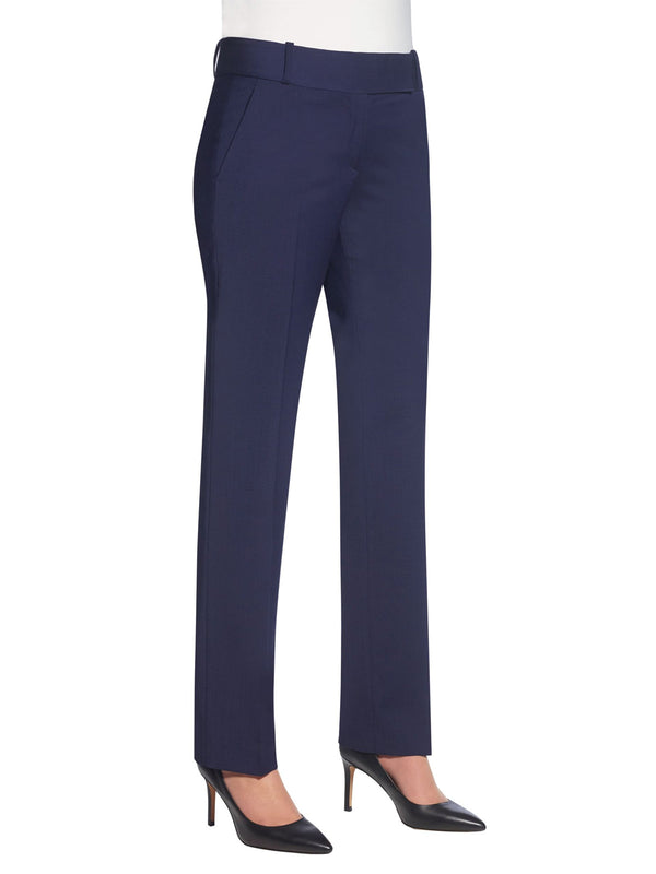 Photo of Brook Taverner Genoa Tailored Leg Trouser Mid Blue