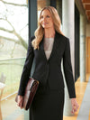 Model wearing Brook Taverner Calvi Slim Fit Ladies Jacket in Black