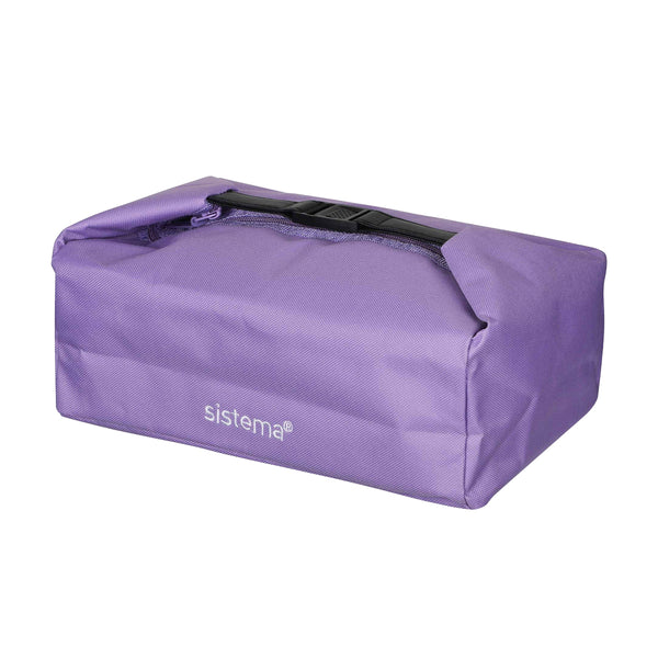 A photo of the Sistema Bento Lunch Bag in colour Purple.