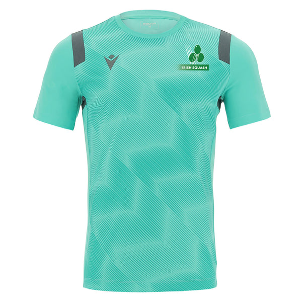 Photo of the Irish Squash 'Rodders' Match Day Shirt in Turquoise, front-view