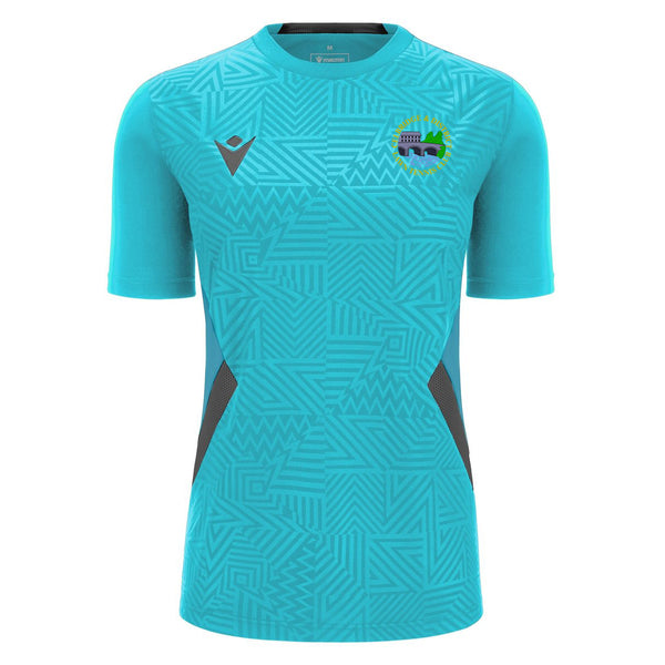 A photo of the Celbridge Tennis Club Ladies Skat Matchday Shirt in Neon Sky/Anthracite. Club crest on left chest.