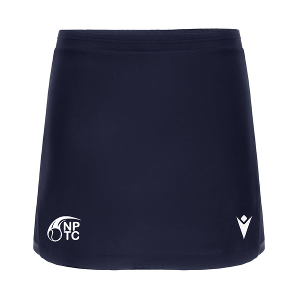 A photo of the Newtown Park Tennis Club 'Inuit' Skirt in Navy, front view