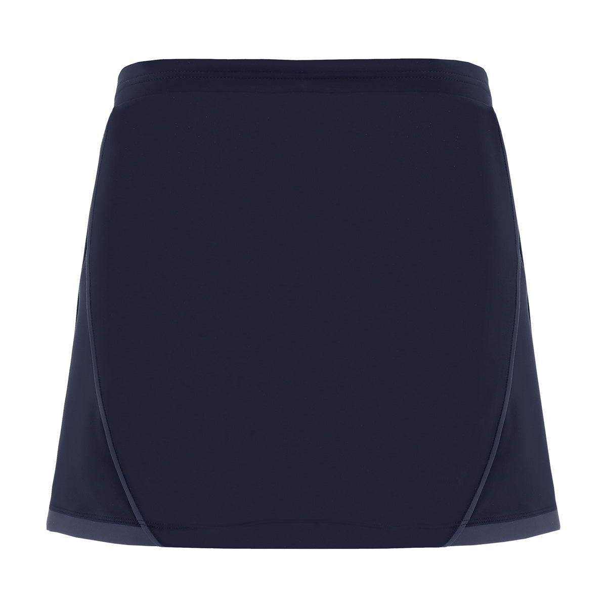 A photo of the Newtown Park Tennis Club 'Inuit' Skirt in Navy, back view