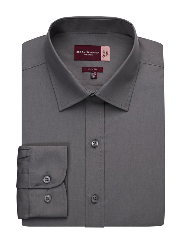 Brook Taverner Alba Slim Fit Shirt Grey