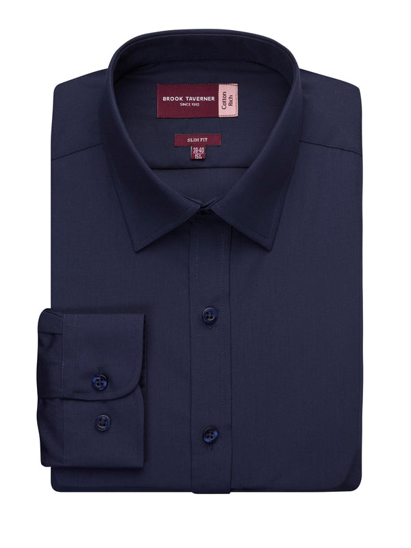 Brook Taverner Alba Slim Fit Shirt Navy