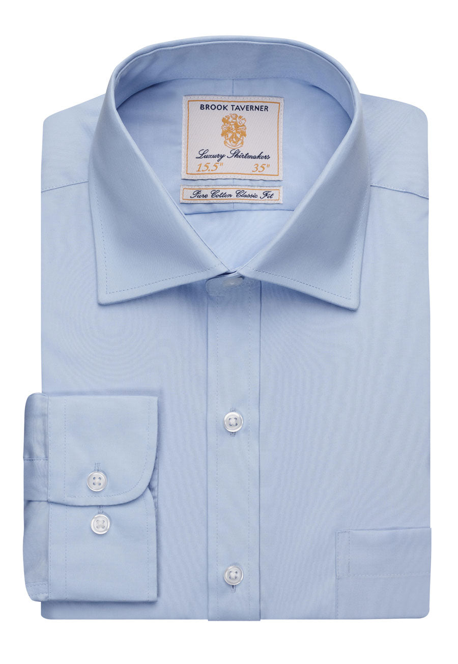 Cheadle Single Cuff Shirt Cotton Poplin