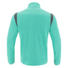 Photo of the Irish Squash 'Gange' 1/4 Zip Tracksuit Top in Turquoise, back-view