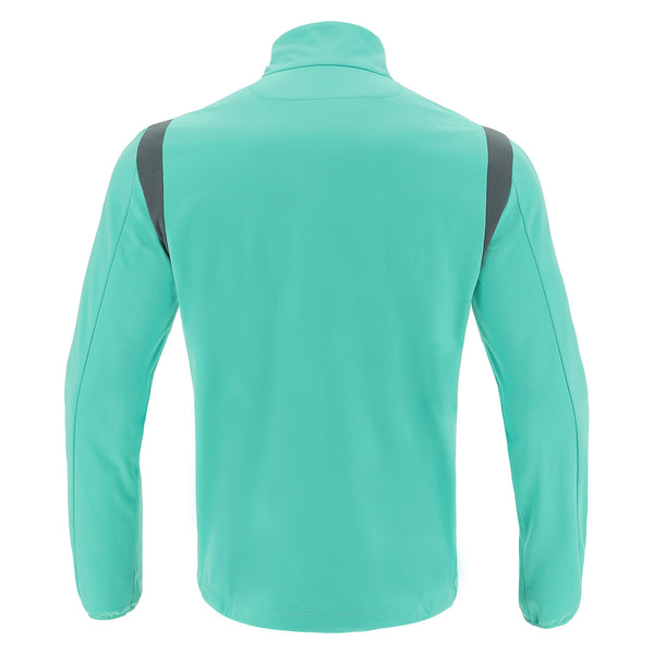 Photo of the Irish Squash 'Gange' 1/4 Zip Tracksuit Top in Turquoise, back-view