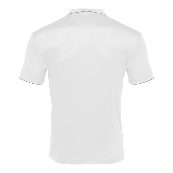 wn Park Tennis Club 'Draco' Polo Shirt in White. Back view