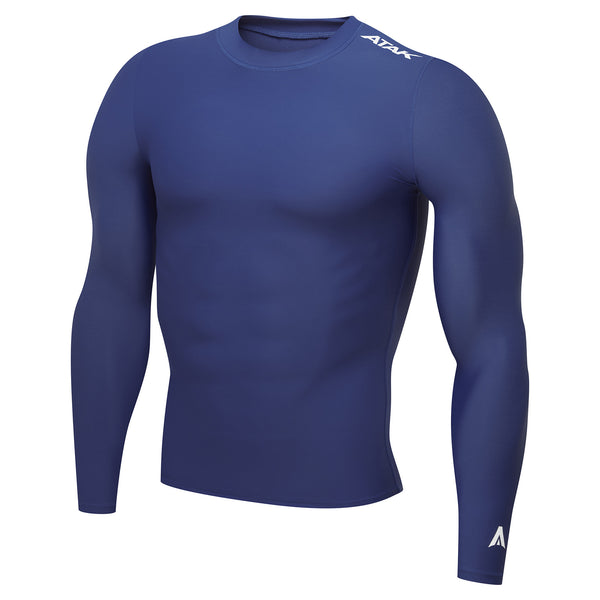 Photo of Atak Adult Compression Top in colour Navy, front view