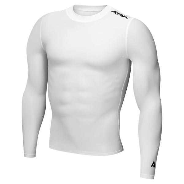 Photo of Atak Adult Compression Top in colour White, front view
