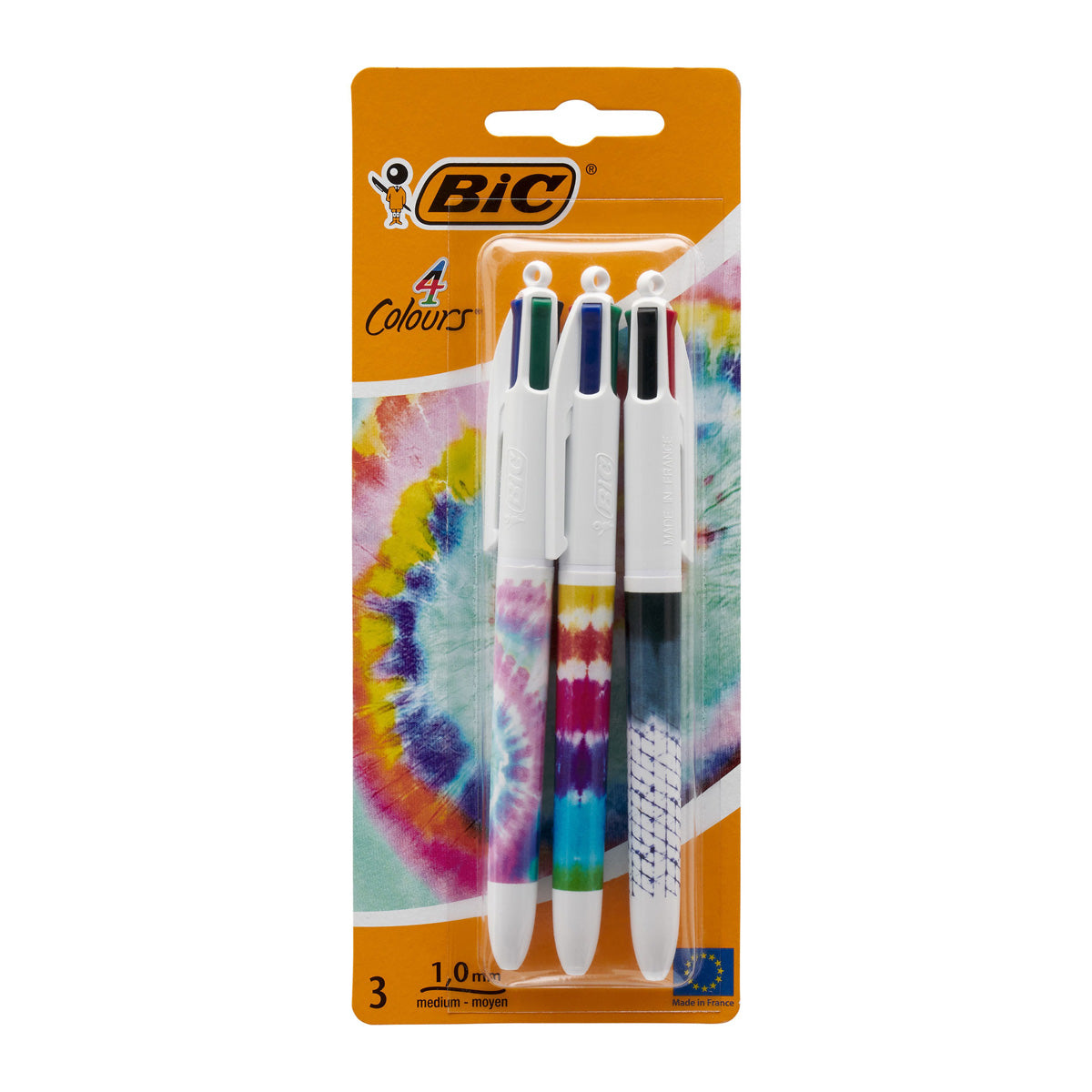 A photo of the BIC Card 3 4 Colour Ballpoint Pens, carded