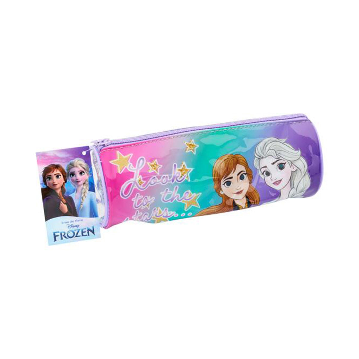 Round Glitter Pencil Case - Frozen