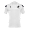 A image Loughrea Tennis Club Polis Unisex T-Shirt in White/Antracite with club crest on left chest.