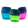 A photo of Maped Shaker Twin Hole Sharpener, available in colours, Blue, Green & Pink