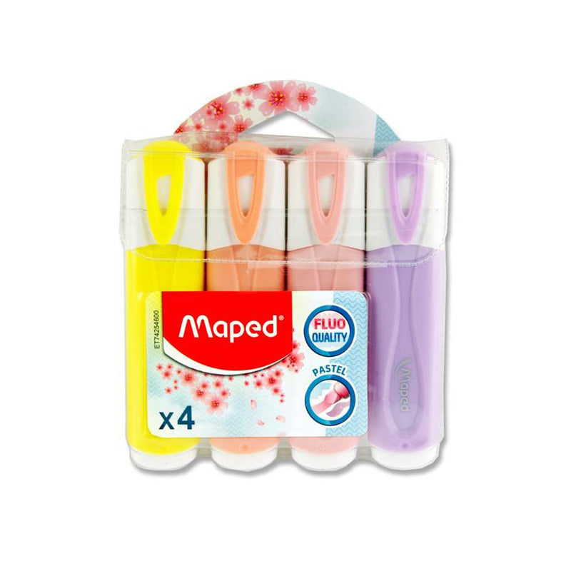 Maped Fluo'peps Pkt.4 Pastel Highlighters