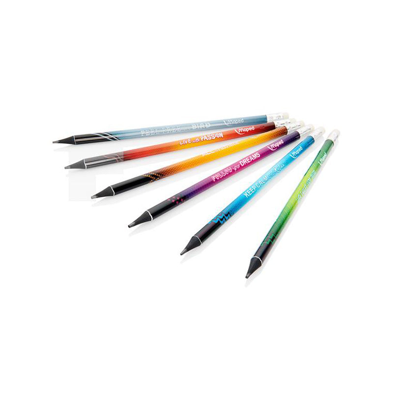 Maped Black'peps Woodfree Hb Pencil W/eraser