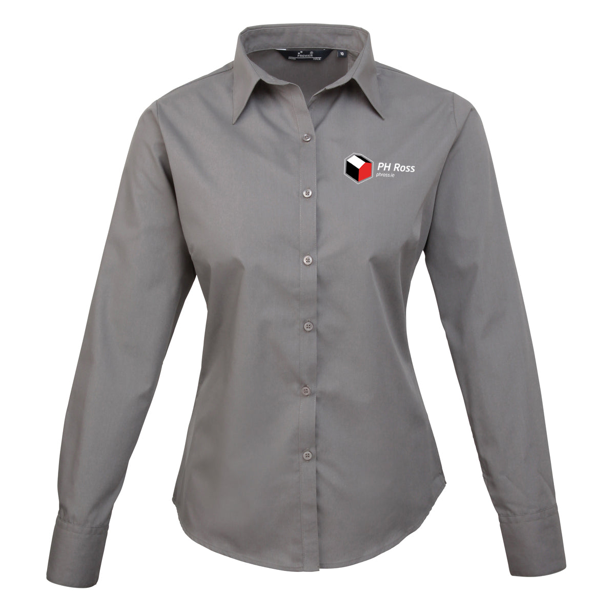 PH Ross Ladies Long Sleeve Poplin Blouse
