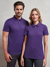 Photo of Male & Female Models wearing Coolchecker Studded Polo in Purple