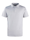 Photo of Premier Coolchecker Studded Polo in Silver Grey, front view