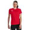 Model wearing Canterbury Canterbury Club Dry Tee Female in Red, front